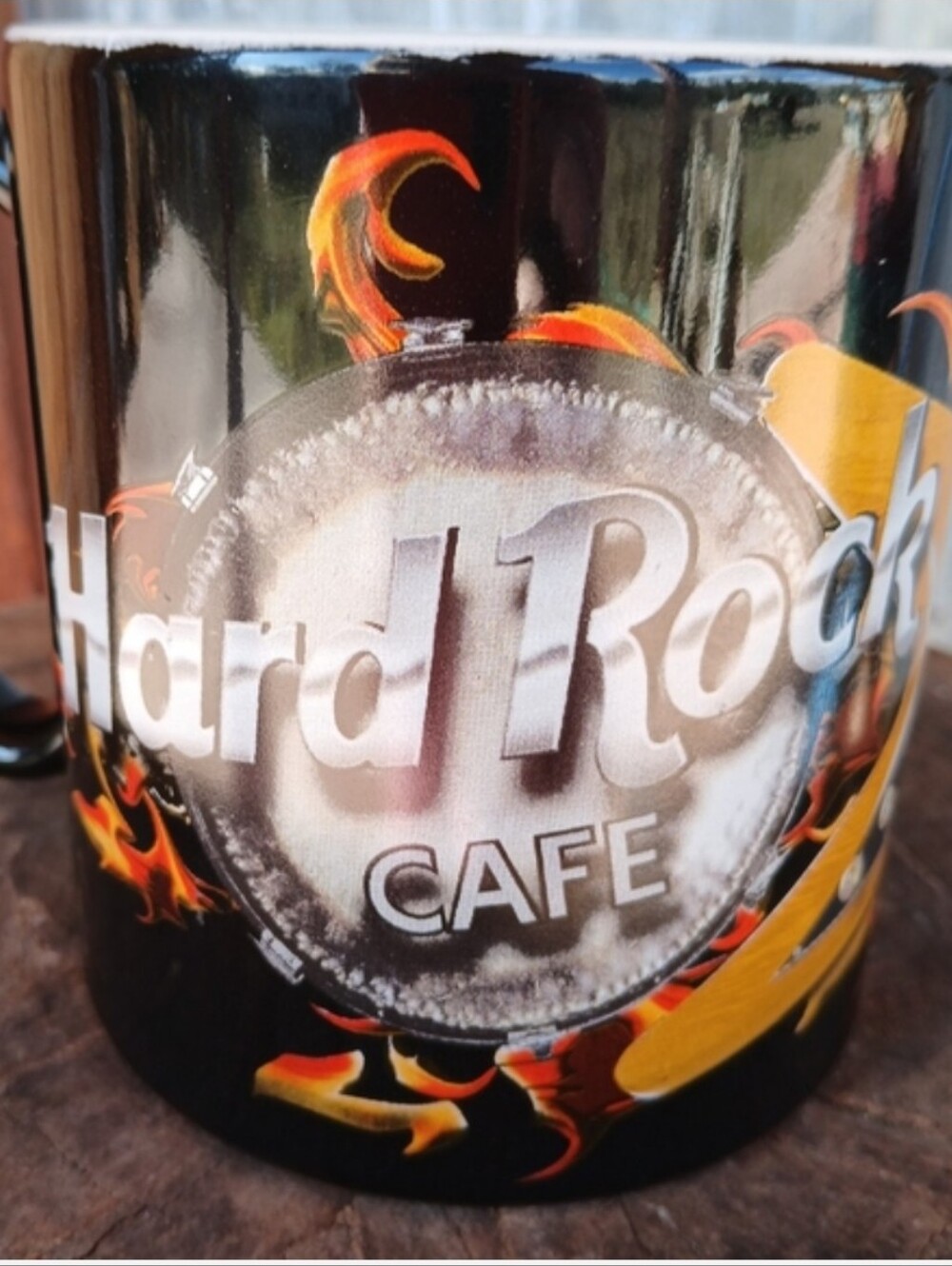 VINTAGE Hard Rock Cafe LET'S ROCK Oversized Ceramic Mug Y2k Collectible